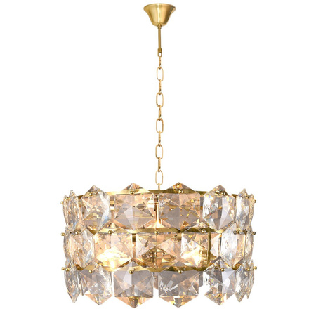 Lampa Sufitowa Żyrandol AUSTIN Złota 6xE14 Milagro