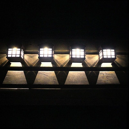 Kinkiet Lampa Solarna LED Ogrodowa Elewacyjna IP44 z Efektem Płomienia