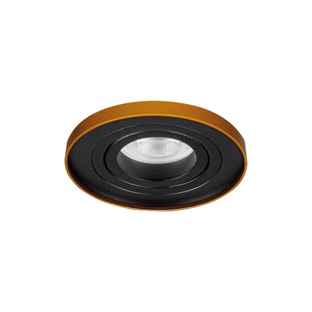 Oprawa sufitowa podtynkowa TINY BORD GU10/GU5.3 Okrągła Ruchoma Czarno-Złota KANLUX