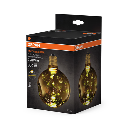 Żarówka LED E27 Kula 3.5W 300lm 2700K Ciepła Dekoracyjna Złota ELECTRO GLASS SMALL Osram