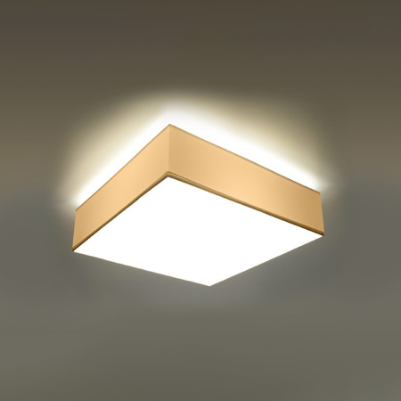 Lampa Sufitowa Plafon 2x E27 Kwadratowa Biała Minimalistyczna Horus Sollux