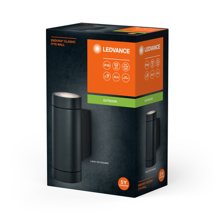 Lampa Ogrodowa Zewnętrzna Kinkiet Elewacyjny LED GU10 IP65 IK05 Szary Endura Ledvance
