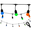 Girlanda Ogrodowa Zewnętrzna Łańcuch Świetlny PARTY 5,6m 10xE27 kolorowa RGB 6W GOLDLUX (Polux)