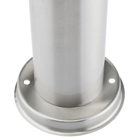 Lampa Ogrodowa Zewnętrzna E27 SREBRNY SŁUPEK 65cm z Gniazdem 230V