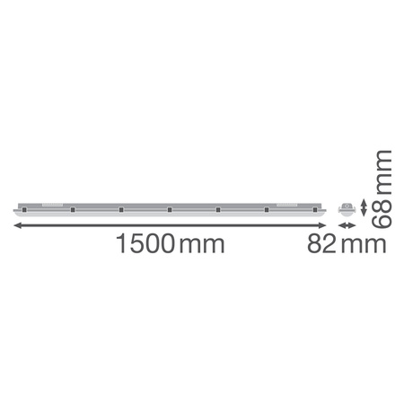 Lampa Oprawa Hermetyczna LED Pyłoszczelna 26W 3500lm 4000K Neutralna Ściemnialna IP65 IK08 Szary Dampproof Ledvance