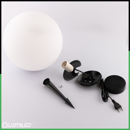 Lampa Oprawa Ogrodowa Zewnętrzna KULA LED 30CM E27 IP65 LUMIKULA2 LUMILED