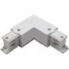 Łącznik Kątowy Narożny do Listw Szynowych Trójfazowych Biały