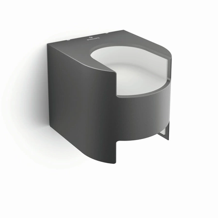 Kinkiet Ogrodowy Lampa Elewacyjna Zewnętrzna LED 9W 800lm 2700K IP44 Antracyt Grass Philips