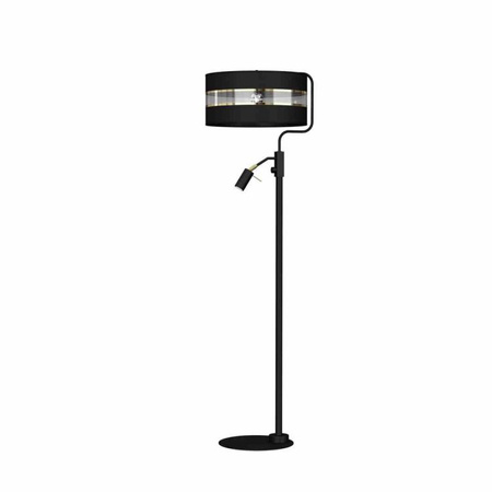 Lampa Podłogowa Stojąca ULTIMO Czarna 1xE27 + 1xmini GU10 Milagro