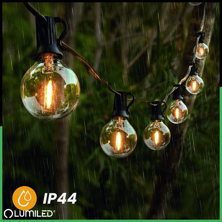 Girlanda Solarna Ogrodowa 20x LED Ozdobne Kuleczki 10,55m 2700K Ciepła + Pilot CALLIS2 LUMILED