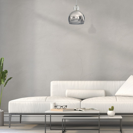 Lampa wisząca TOLEDO 1xE27 Kula Chrom Kryształ Glamour MLP4244 Milagro Metal + Kryształ