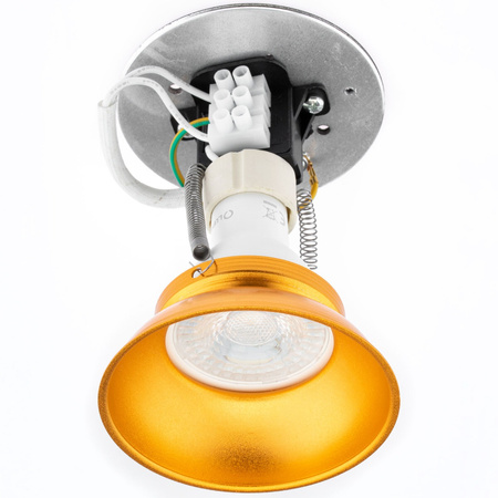 Oprawa Halogenowa Natynkowa Aluminiowa SPOT TUBA do LED GU10 Czarno - Złota