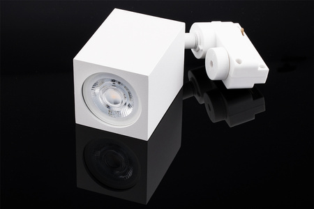 Reflektor Szynowy GU10 BRICK Biały do Szynoprzewodów Jednofazowych