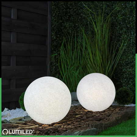 Lampa Oprawa Ogrodowa Zewnętrzna KAMIENNA KULA LED LUMIKULA 30cm E27 IP65 LUMILED