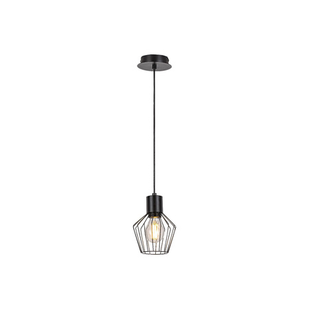 Lampa Wisząca Sufitowa Zwis E27 Czarny Industrialny Belano Rabalux