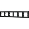 Ramka 6-krotna Pozioma Do Gniazda Sześciokrotna Asfora Antracyt