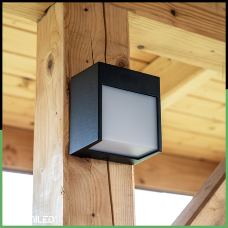 Lampa Ogrodowa Ścienna LED Kinkiet Elewacyjny Zewnętrzny IP54 12W 3000K RUBUS LUMILED