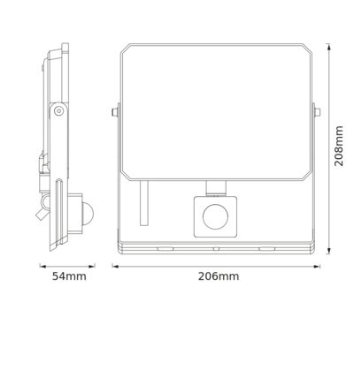 Naświetlacz LED Halogen Zewnętrzny Reflektor 50W 4000K 4500lm IP65 z Czujnikiem Ruchu i Zmierzchu SENSOR FLOODLIGHT LUX OSRAM