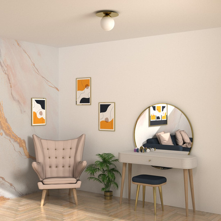 Lampa Sufitowa Natynkowa PLATO 1xE14 Okrągła 17cm Milagro