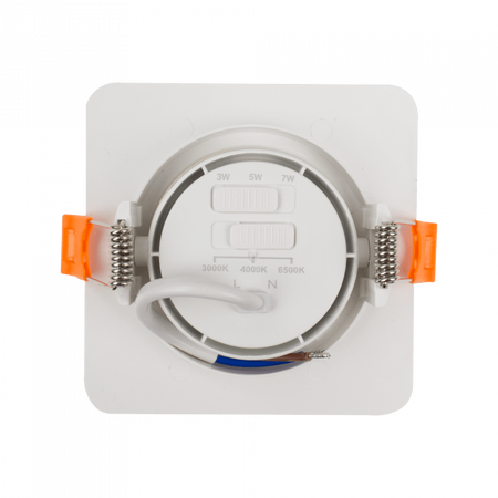 Oprawa Podtynkowa Wpuszczana LED 3W / 5W / 7W CCT Biała Kwadratowa DOWNLIGHT Ecolight