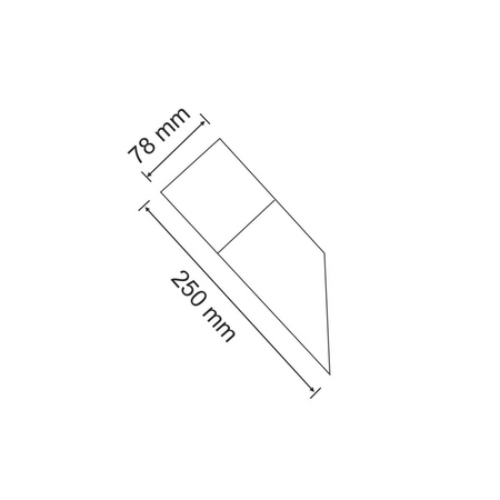 Kinkiet ogrodowy LED E27 NEW YORK Skośny 25cm Grafitowy - GOLDLUX (Polux)