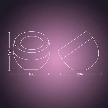 Lampka Biurkowa LED Nocna 8.2W 570lm IP20 White and Color Ambiance RGB + TW Czarna Inteligentna SMART Zigbee Bluetooth Iris Philips HUE