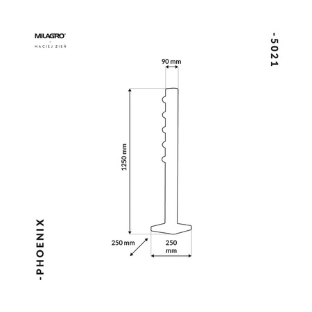 Lampa Stojąca Podłogowa PHOENIX 5xE14 Milagro