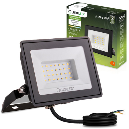 Naświetlacz LED ZUNA2 30W 2700lm 4000K IP65 Czarny LUMILED