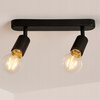 Lampa Sufitowa Spot Tuba Reflektor Oprawa Halogenowa 2x E27 Ruchomy Czarny Eos Masterled