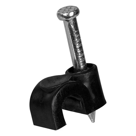 Uchwyt do Kabla Przewodu FLOP KLIP 7mm Czarny 100szt PAWBOL