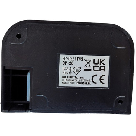 Czujnik Ruchu i Zmierzchu PIR 180° 12m IP44 Czarny