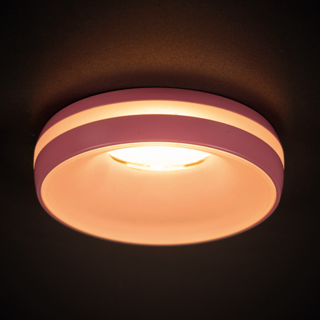 Oprawa sufitowa podtynkowa ELICEO-DSO GU10/GU5.3 Okrągła Różowa KANLUX