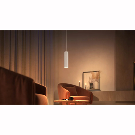 Lampa Sufitowa Oprawa Wisząca LED Perifo Biała 5,2W CCT RGB Philips HUE Bluetooth