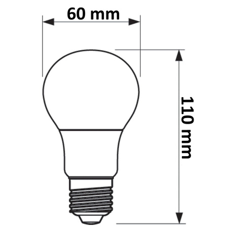 Żarówka LED E27 A60 8.5W = 60W 806lm 6500K Zimna TOSHIBA