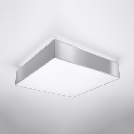 Lampa Sufitowa Plafon 3x E27 Kwadratowa Szara Minimalistyczna Horus Sollux