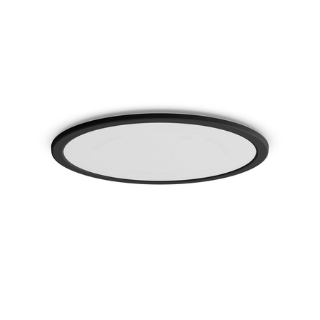 Lampa Sufitowa Plafon Łazienkowy LED 15W 1300lm 2700K SceneSwitch IP44 Czarna Super Slim CL550 Bathroom Philips