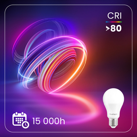 Żarówka LED E27 A60 2,5W = 25W 275lm 6500K Zimna 260° LUMILED