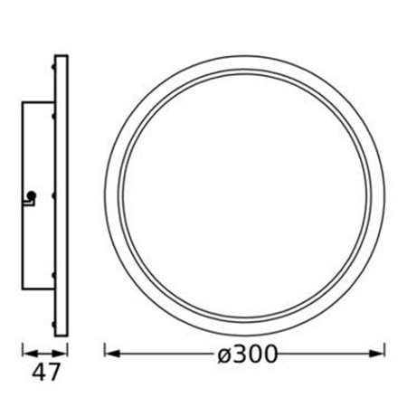 Plafon LED Łazienkowy Lampa Sufitowa Natynkowa 18W 1150lm 3000-4000K Neutralna 110° Czarna Bathroom Ceiling CCT IP44 Osram