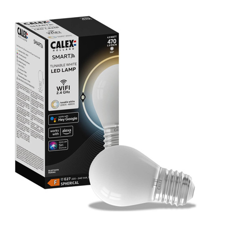 Żarówka LED E27 P45 SMART WiFi 4,9W 470lm CCT TUYA Filament CALEX