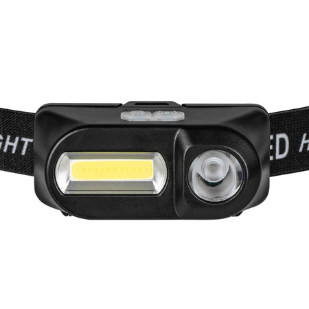 Latarka Czołowa LED Akumulatorowa XPE + COB VA0115 Vayox