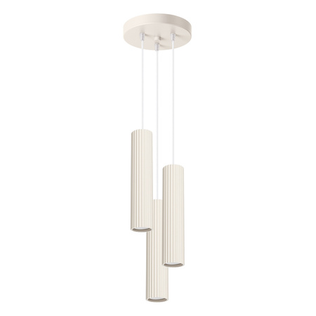 Lampa Wisząca Sufitowa Zwis Tuba Spot 3x GU10 Beżowa Karbon Deep Space SL.1595 Sollux