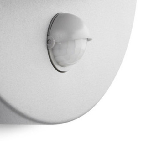 Kinkiet Ogrodowy Lampa Elewacyjna Zewnętrzna E27 IP44 z Czujnikiem Ruchu i Zmierzchu Szara June Philips