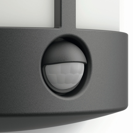 Kinkiet Ogrodowy Lampa Elewacyjna Zewnętrzna LED 6W 600lm 2700K IP44 z Czujnikiem Ruchu i Zmierzchu Antracyt Stock Philips