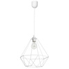 Lampa wisząca BASKET 1xE27 Geometryczny Kształt Loft Biała Koszyk Diament MLP7212 Metal