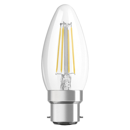 3x Żarówka LED B35 Świeczka B22d 4W = 40W 470lm 2700K Ciepła 300° BASE Osram