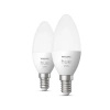 2x Żarówka LED E14 Świeczka B39 5.5W = 40W 470lm 2700K Biała Ciepła SMART Inteligentna Bluetooth ZigBee White Philips HUE