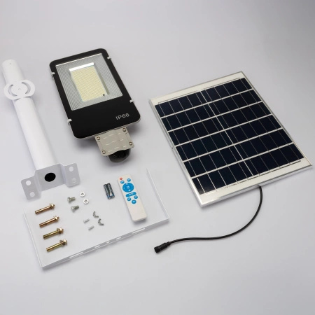 Lampa Solarna Uliczna LED 800W 80000lm 6500K Zimna Czujnik Zmierzchu MOCNA Latarnia Ogrodowa z Regulowanym Panelem + Uchwyt i Pilot