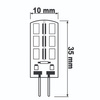 10x Żarówka LED G4 KAPSUŁKA 2W = 20W 200lm 3000K Ciepła 270° LUMILED