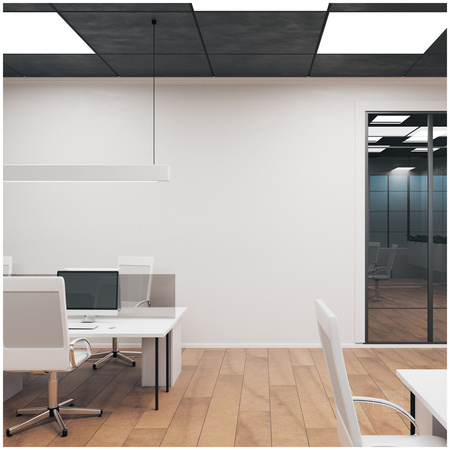 Panel LED Natynkowy 36W 3960lm 4000K 120° Neutralny Kaseton Czarny 60x60cm Brisbane Kobi