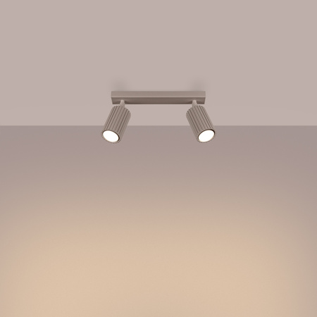 Lampa Sufitowa Reflektor 2x GU10 Aluminiowa Taupe Karbon Deep Space SL.1763 Sollux